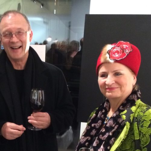 Petra Annemarie Schleifenheimer und Prof. Ottmar Hörl, Präsident der Akademie der Bildenden Künste Nürnberg