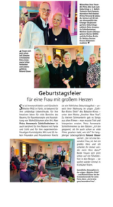 Geburtstagsfeier für eine Frau mit großem Herzen